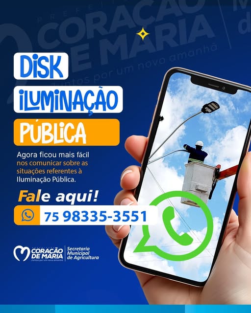 Agora ficou mais fácil nos comunicar sobre as situações referentes à iluminação pública.